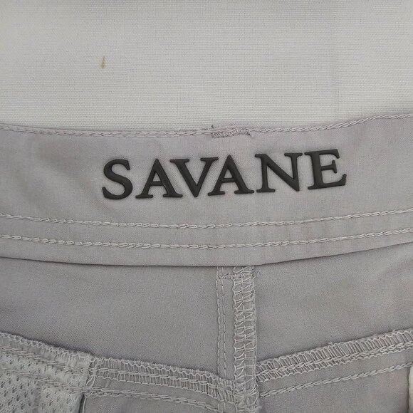 SAVANE Men's Light Gray Relaxed Fit Cargo Shorts Size 32 - Picture 6 of 12